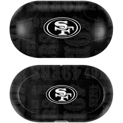 NFL San Franciso 49ers Black & White Galaxy Buds Plus Skin